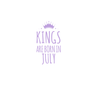 Kings are born in - July model roz neon pe tricou