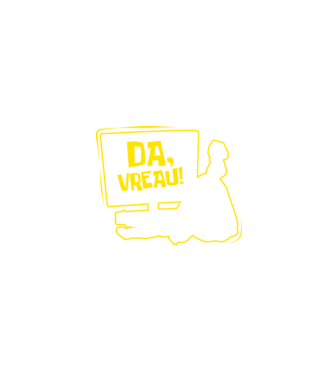 Da, vreau! model negru pe tricou