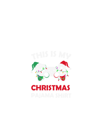 This is my christmas pajama model negru pe tricou