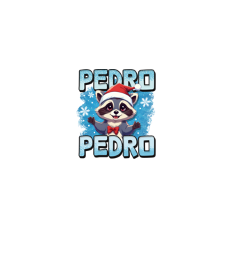 Pedro pedro retro xmas model negru pe tricou