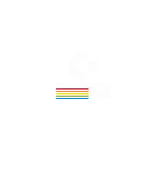 Commodore 64 logo on black model negru pe tricou