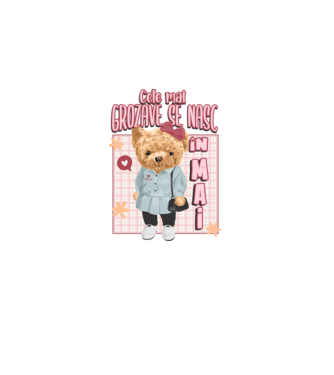 Teddy cele cool girl MAI model alb pe tricou