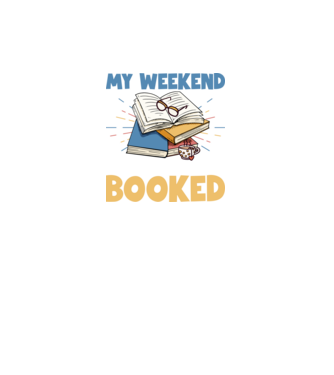 My weekend booked model negru pe tricou