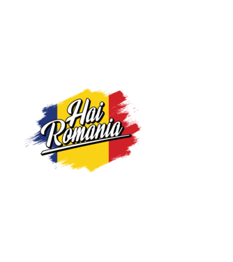 Inscripție cu steag model alb pe tricou