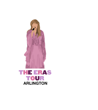 Taylor Swift The Eras Tour Arlington 3 model negru pe tricou