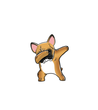 Buldog francez DAB model negru pe tricou