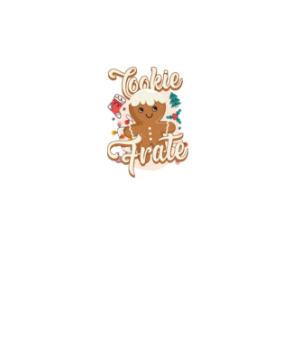 Cookie frate model alb pe tricou