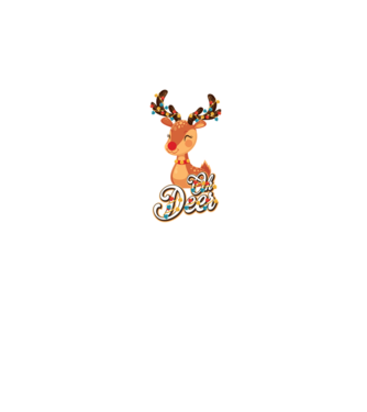 Oh deer model negru pe tricou