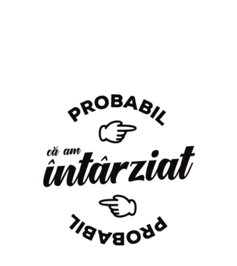 Probabil că am întârziat model verde de măr pe tricou