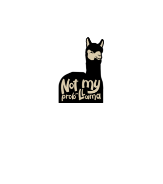 Not my problama model alb pe tricou