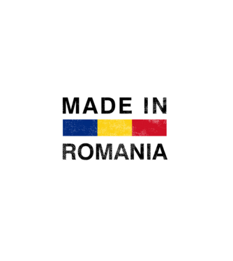 made in romania model alb pe tricou
