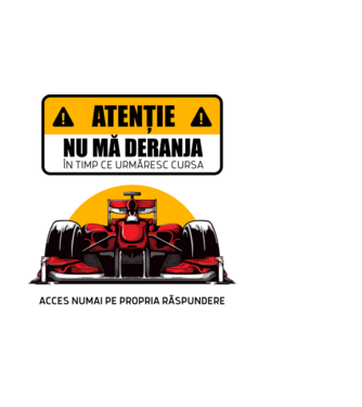 Atenție model albastru deschis pe tricou