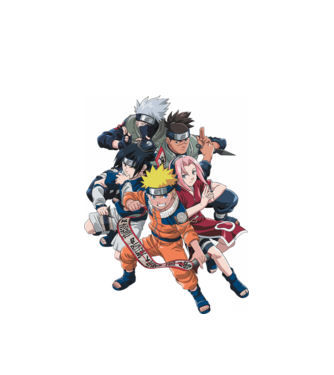 NARUTO model alb pe tricou