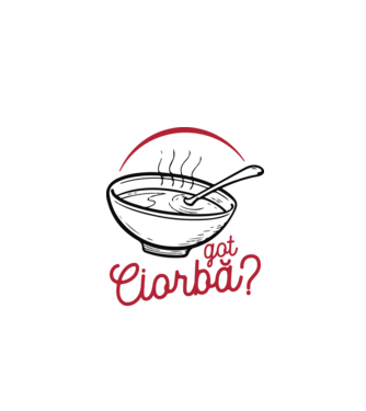 România Got ciorbă model alb pe tricou