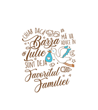 Favoritul familiei IULIE model alb pe tricou