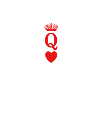 Queen model alb pe tricou