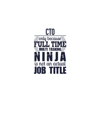 CTO-full time ninja model alb pe tricou