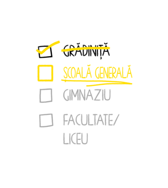Cheklist educație - grădiniță alb model alb pe tricou
