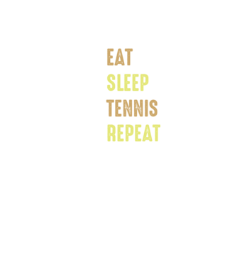 eat sleep tennis repeat model negru pe tricou