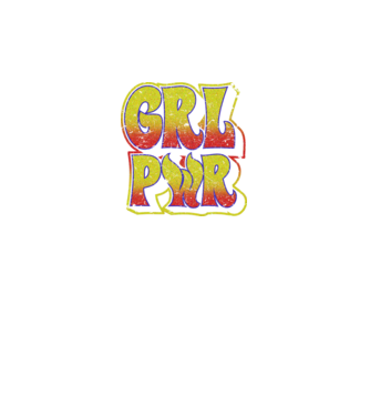 Girl Power retro model negru pe tricou