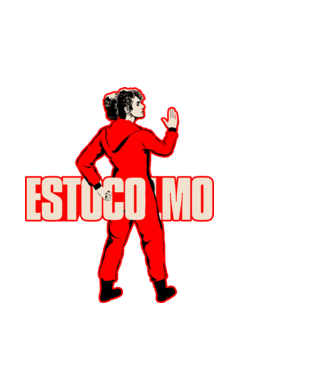 stockholm la casa de papel model alb pe tricou