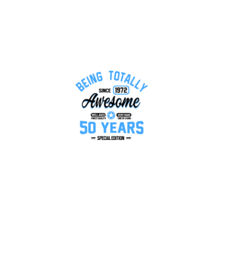 50 years of being totally awesome model roz deschis pe tricou