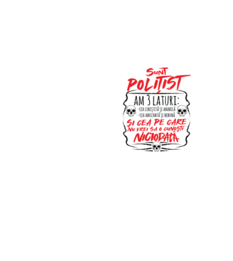 sunt polițist am 3 laturi model galben neon pe tricou