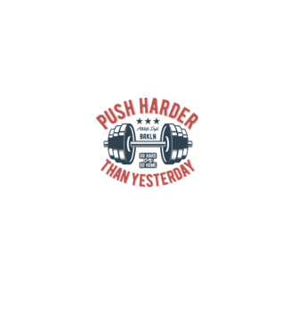push harder model gri pe tricou