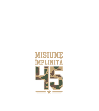 Misiune împlinită 45 model alb pe tricou