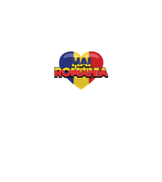 Romania heart model negru pe tricou