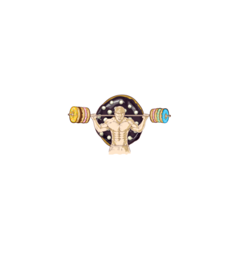 Powered by donuts model negru pe tricou