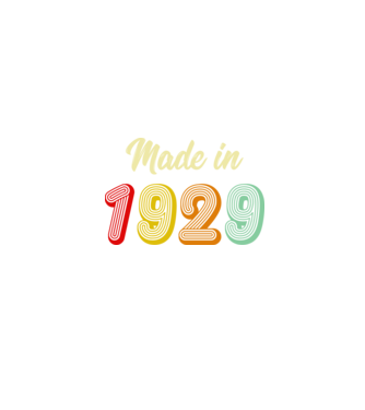 made in 1929 retro model negru pe tricou