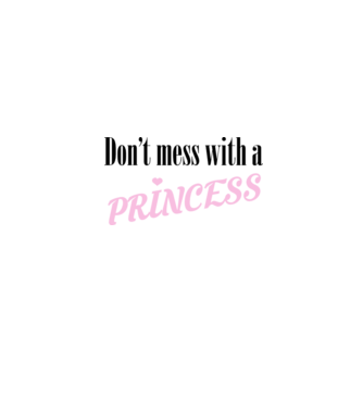 Princess model alb pe tricou