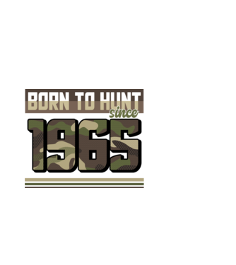 Born to hunt since 1965 model negru pe tricou