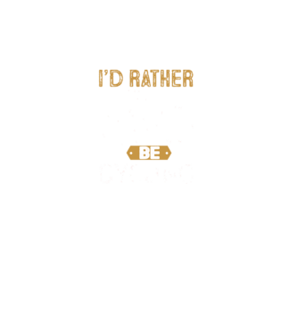 I'd rather be cycling model negru pe tricou