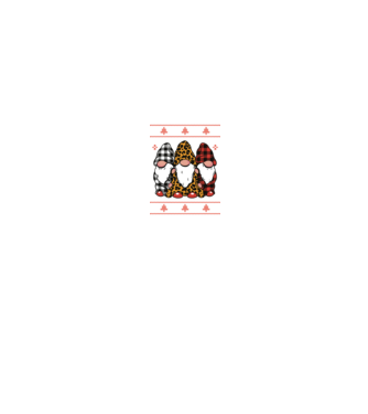 Ugly sweater gnomes model negru pe tricou