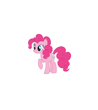 Pinkie Pie model alb pe tricou
