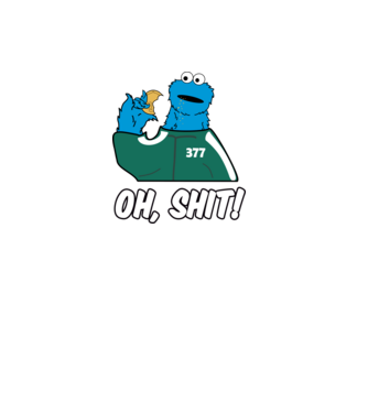 cookie monster squid game parody model negru pe tricou