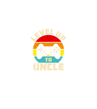Level Up Uncle model negru pe tricou