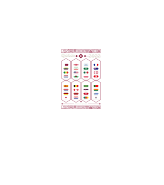 Qatar 2022 teams - groups model negru pe tricou