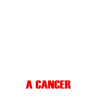 Piss of a CANCER model negru pe tricou