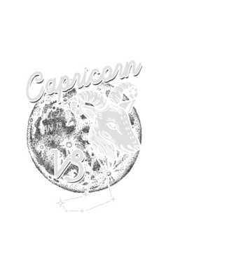 Zodiac femeie CAPRICORN retro model negru pe tricou