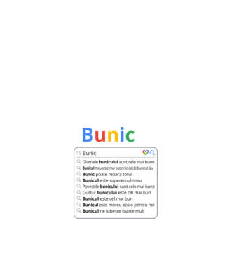 căutare Google Bunic model alb pe tricou