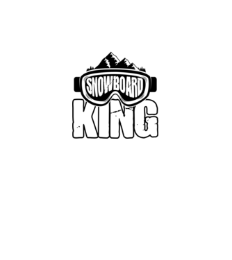 Snowboard king 01 model negru pe tricou