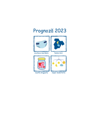 Prognoză 2023 model alb pe tricou