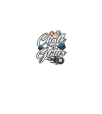 Chalk is my glitter model albastru jeanși pe tricou