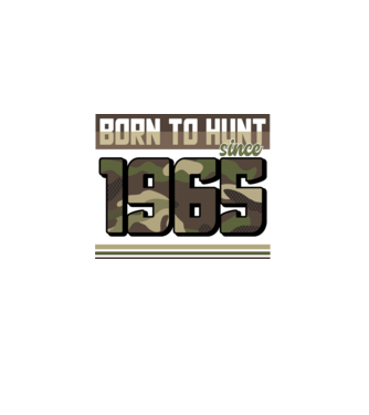 Born to hunt since 1965 model negru pe tricou