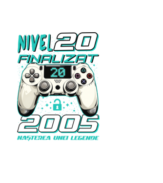 Nivel finalizat 20 2005 model negru pe tricou