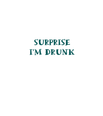 Surprise im drunk model alb pe tricou