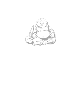 fat buddha model negru pe tricou
